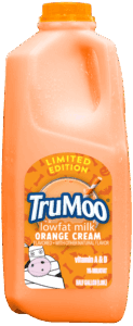 Orange Cream 1% Lowfat Milk Half Gallon