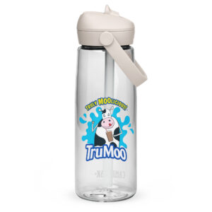 Flip straw water bottle
